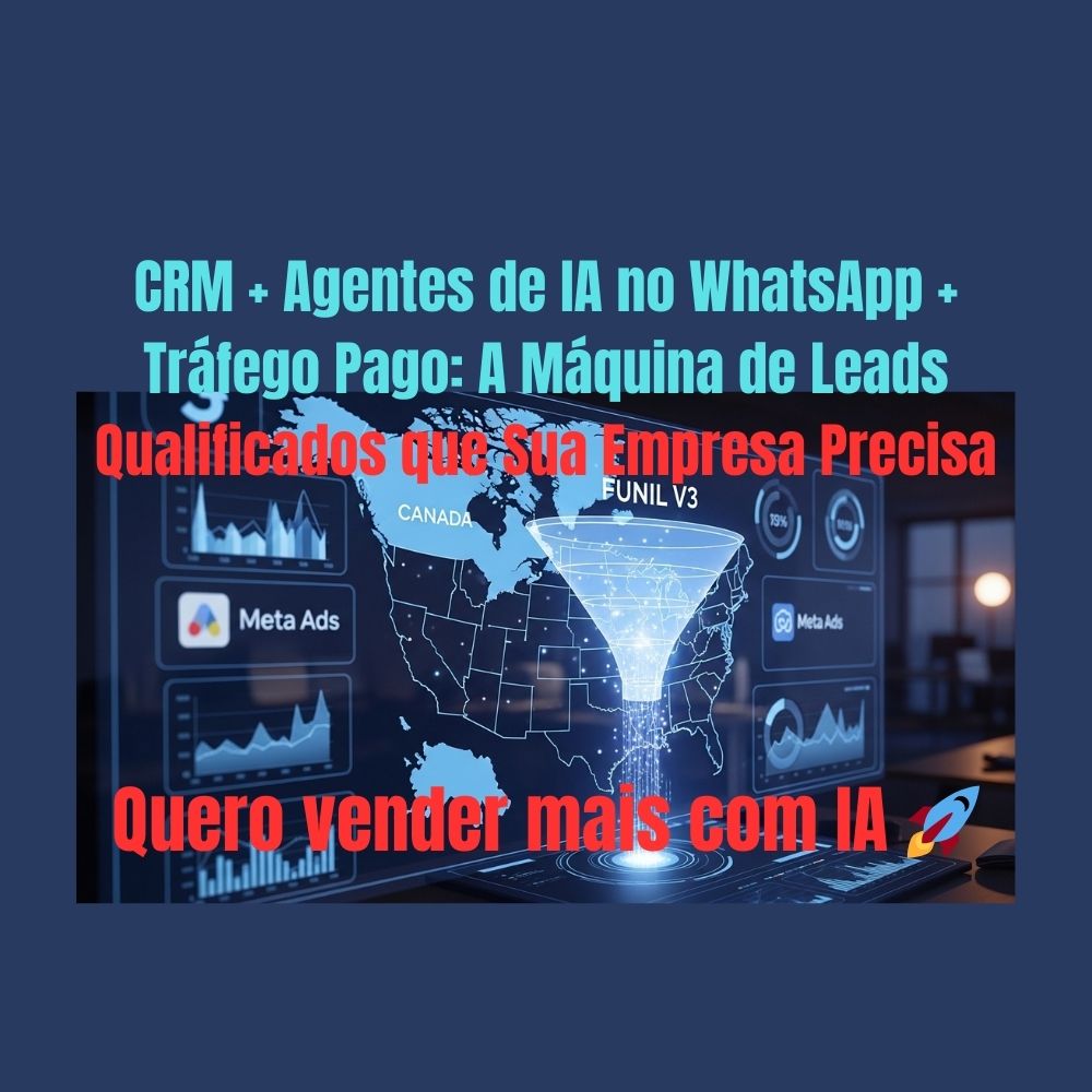 CRM + Agentes IA no WhatsApp + Tráfego Pago +  Leads Qualificados